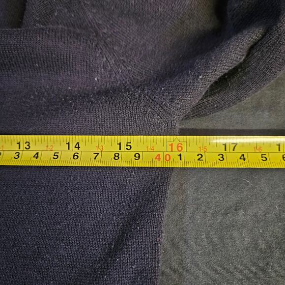 Polo Jeans Co. Ralph Lauren Black Sweater Size M V Neck Pull Over Preppy - Picture 6 of 8